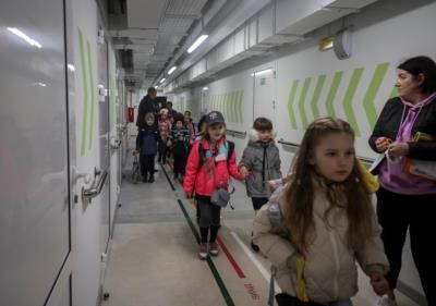Ukraine's First Underground School: Kids Descend To Bunker