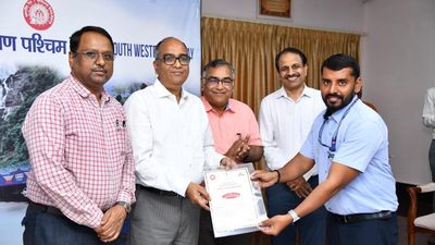 Railway safety awards given away in Hubballi