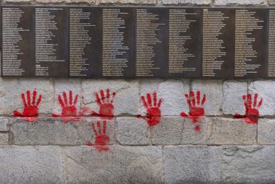Paris Holocaust Memorial Hit With Red Hand Graffiti