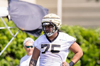 Dennis Allen comments on rookie first-round pick Taliese Fuaga playing left tackle