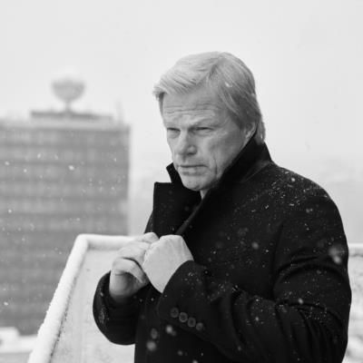 Oliver Kahn's Timeless Black And White Snowy Portrait