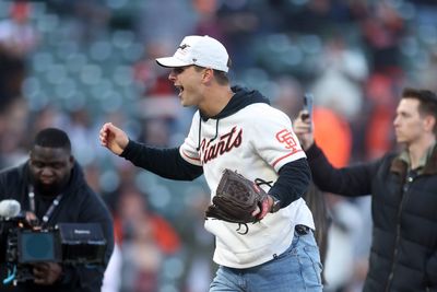 WATCH: Brock Purdy fires 1st pitch past catcher at Giants game