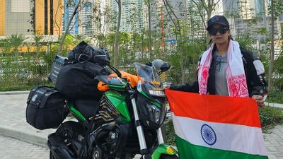 This woman from Assam is on a solo world tour on a bike