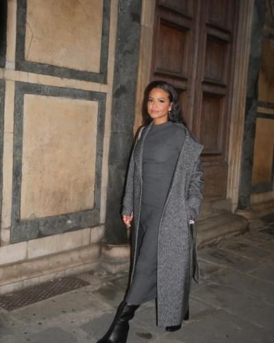 Christina Milian: Effortlessly Elegant In Stylish Grey Ensemble