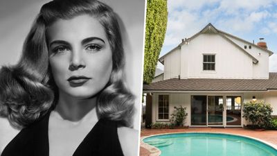 Film noir actress Lizabeth Scott's former living room color brings this farmhouse-style home to life – and it's listed for $3.5 million