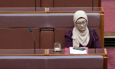 Coalition senator accuses Labor’s Fatima Payman of ‘supporting terrorists’ before withdrawing claim