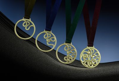 Riga Marathon medals by Germans Ermičs celebrate the democratic nature of running