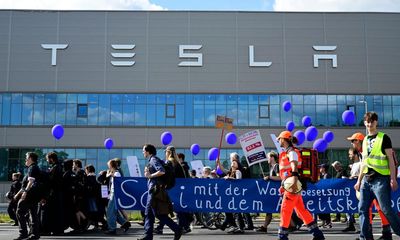 Protesters vow to keep up pressure on Tesla as it expands German gigafactory