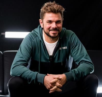 Stan Wawrinka Stuns In Stylish Green Jacket And Black Pants