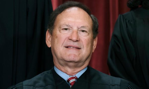 Supreme court justice Samuel Alito faces criticism after Trump-supporting flag reportedly seen outside his home – live