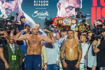 Photos: Tyson Fury vs. Oleksandr Usyk weigh-ins and fighter faceoffs