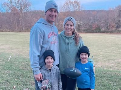 Family Fun: James Mccann And Kids Enjoy Outdoor Bonding