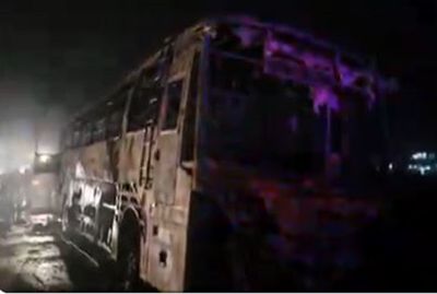 Haryana: Bus catches fire in Nuh; 10 people dead, several injured