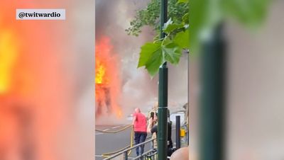Horror as bus bursts into flames in Twickenham