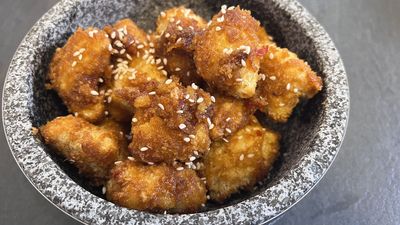 I was shocked at just how easy and delicious air fryer sesame chicken is