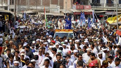 Priyanka Gandhi Vadra leads a road show in Amethi as campaign draws to a close