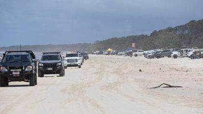 Burnouts and boggings: the idyllic Queensland island ‘hammered’ by four-wheel-drives