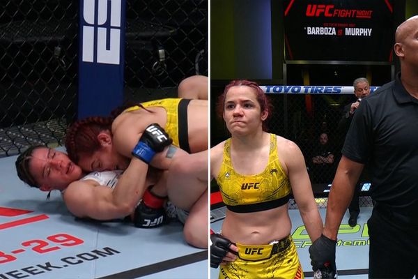 UFC Fight Night 241 video: Piera Rodriguez disqualified for multiple ‘intentional’ headbutts vs. Ariane Carnelossi