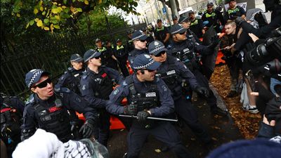 Protesters clash with police amid heated stand-off