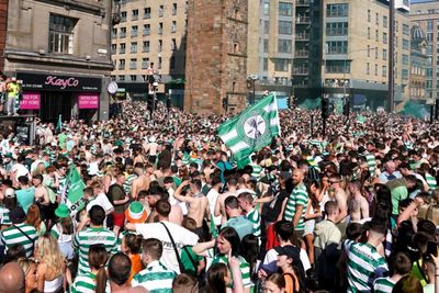 Scale of Celtic Trongate title party outlined in breathtaking drone footage
