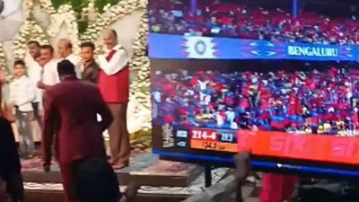 'Next level stuff': RCB vs CSK blockbuster takes centrestage at wedding; guests seen chanting RCB, RCB!