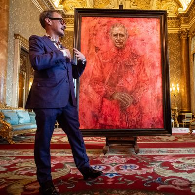 The Artist Behind King Charles' Royal Portrait Explains His Decision to Use So Much Red