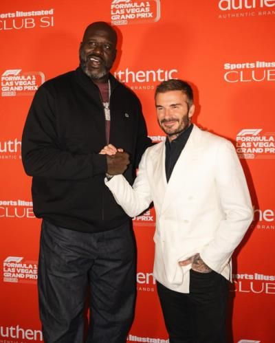 Shaquille O'neal And David Beckham Shine On The Red Carpet