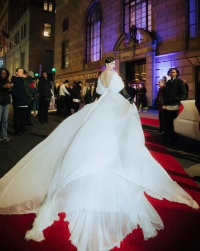 Sofia Carson Stuns In Elegant White Dress Night Photoshoot