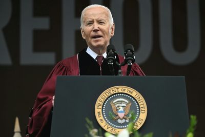 Biden Faces Silent Gaza Protest At Martin Luther King Jr's College