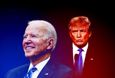 When Trump gets dark, Biden goes light