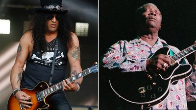 “I have probably modeled myself after that. I go, ‘Well B.B. did it, so I can do it!’” Slash reveals one of the biggest lessons he learned from his blues hero, B.B. King