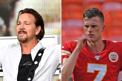 Pearl Jam’s Eddie Vedder pauses concert to blast Harrison Butker’s sexist speech