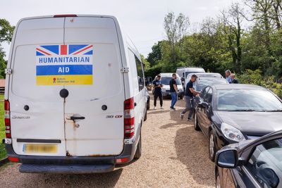 Convoy of Ulez scrappage scheme vehicles arrives in Ukraine from London