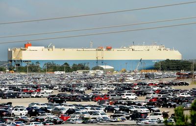 Georgia's auto port has its busiest month ever after taking 9,000 imports diverted from Baltimore