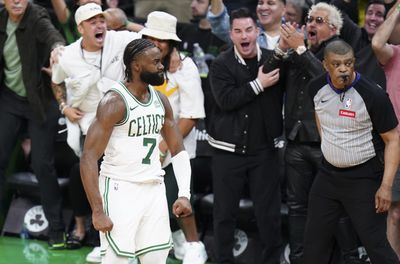 Watch: Jaylen Brown forces OT in Game 1 of the East finals