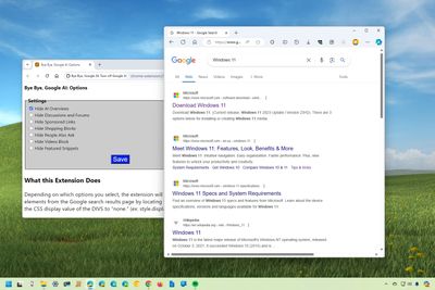 How to hide AI results on Google search with two methodsfor Microsoft Edge and Google Chrome