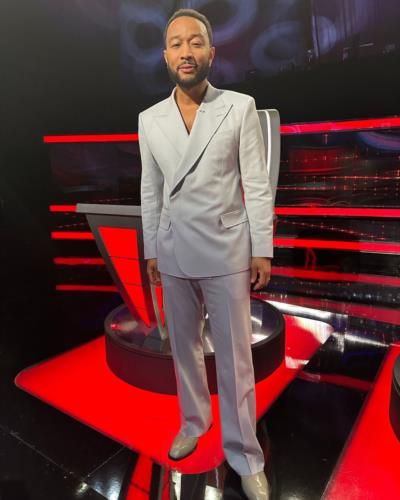 John Legend Radiates Timeless Elegance In White Outfit Photoshoot