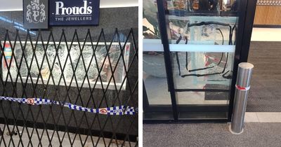 Thieves smash into shopping centre, make off with watches