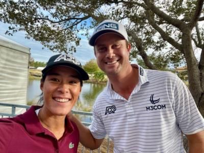 Celine Boutier And Golf Partner Radiate Joy In Stylish Attire