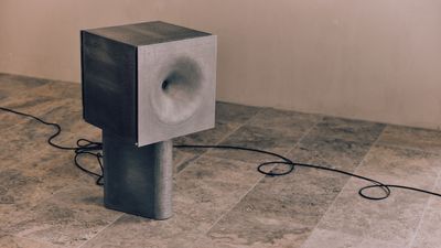 Cast aluminium speaker is a tower of sound by Tom Fereday