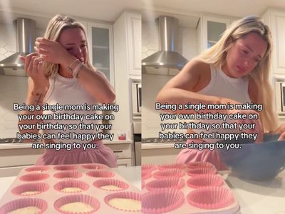 Single mother defended for crying over making her own birthday cake: ‘You’re so seen’