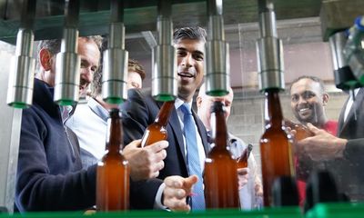 Gaffe at brewery marks the end of Rishi Sunak’s first day of campaigning