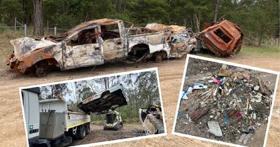 12 dumped cars, two tonnes of asbestos cleared in bushland blitz