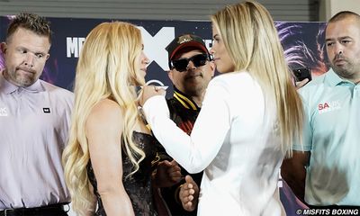 Video: Paige VanZant, Elle Brooke face off at MF & DAZN: X Series 15 press conference