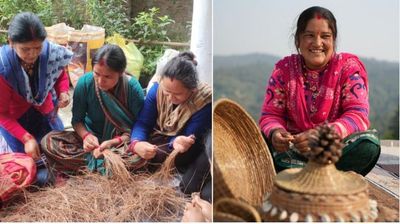 J&K: Udhampur women make different products with pine needles to diminish forest fires