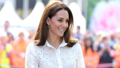 Kate Middleton’s cut-out shirt, camel trousers and go-to Superga trainers for a day at the Chelsea Flower Show was a timeless daytime look