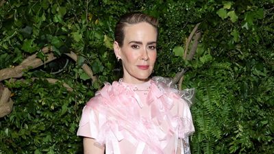 Sarah Paulson's whimsical bathroom color taps into an unexpected trend for 2024 – the elegant shade is equal parts bold and refined