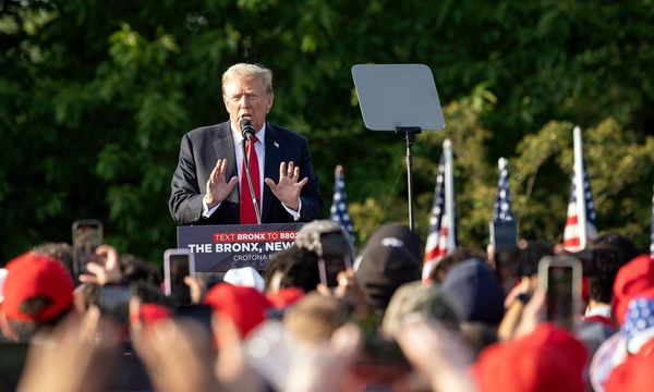 Trump pushes anti-immigrant rhetoric as he tries to woo Black and Hispanic voters in Bronx campaign rally – live