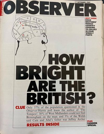 How bright were the British in 1989?