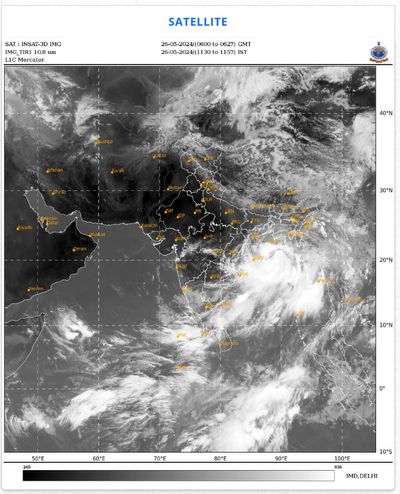 India prepares for a severe cyclonic storm in the Bay of Bengal in coastal areas near Bangladesh